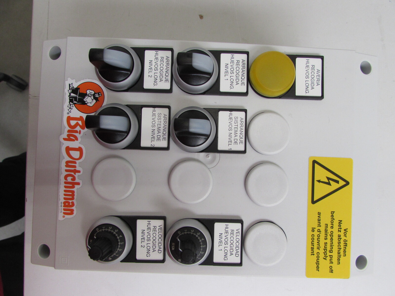 Control panel Avicola Son Perot long. egg collection